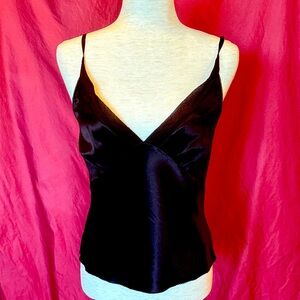 size small camisole silky satiny fabric but no fabric tag available